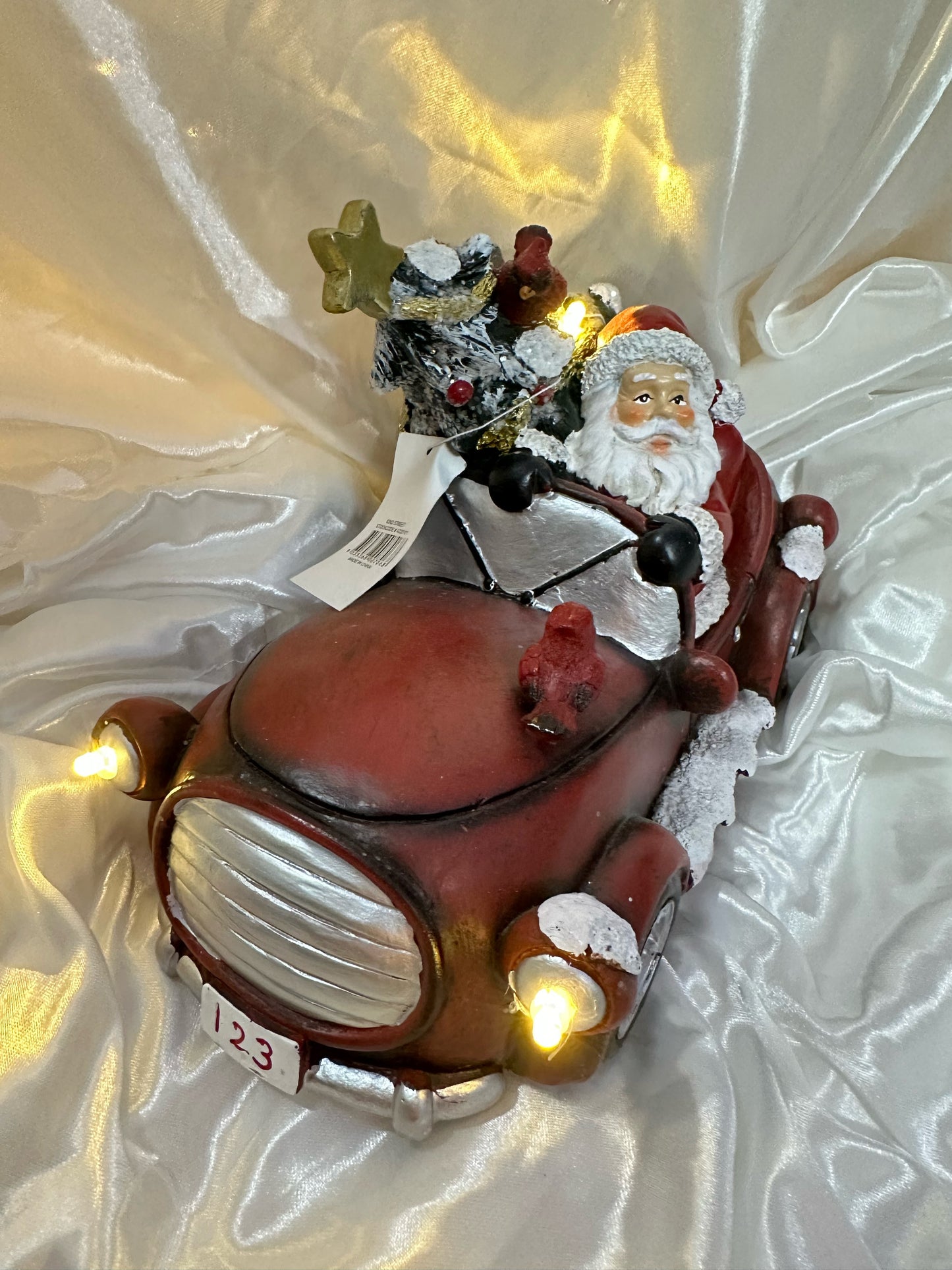 Santa in Car with Tree